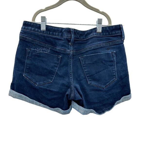 Mossimo Mid-Rise Midi Power Stretch Jean Shorts Size 26 - Picture 2 of 4